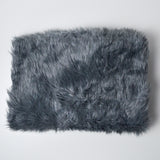 Long Gray Faux Fur Fabric - 30" x 62"