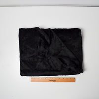 Short Black Faux Fur Fabric - 72" x 74"