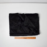 Short Black Faux Fur Fabric - 72" x 74"