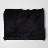 Short Black Faux Fur Fabric - 72" x 74"