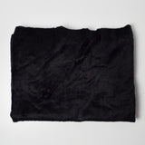 Short Black Faux Fur Fabric - 72" x 74"