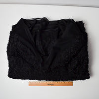 Black 3D Applique Mesh Fabric - 62" x 200"