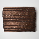 Brown + Sparkly Dots Striped Woven Fabric - 60" x 160"