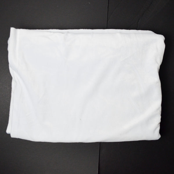 White Furry Fabric - 64" x 116"