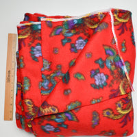 Red + Colorful Dragon Thick Fleece Fabric - 65" x 114"