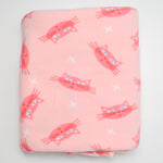 Pink Cat Fleece Fabric - 40" x 72"