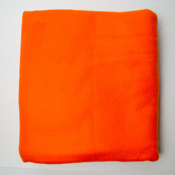 Orange Fleece Fabric - 44" x 66" + Extra