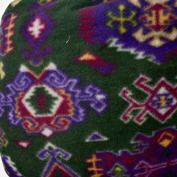 Dark Green + Purple Fleece Fabric - 64" x 86"