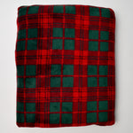 Red + Green Plaid Fleece Fabric - 56" x 62"