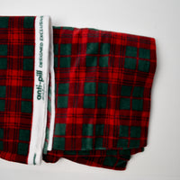 Red + Green Plaid Fleece Fabric - 56" x 62"