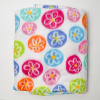 Colorful Floral Thick Fleece Fabric - 28" x 90"