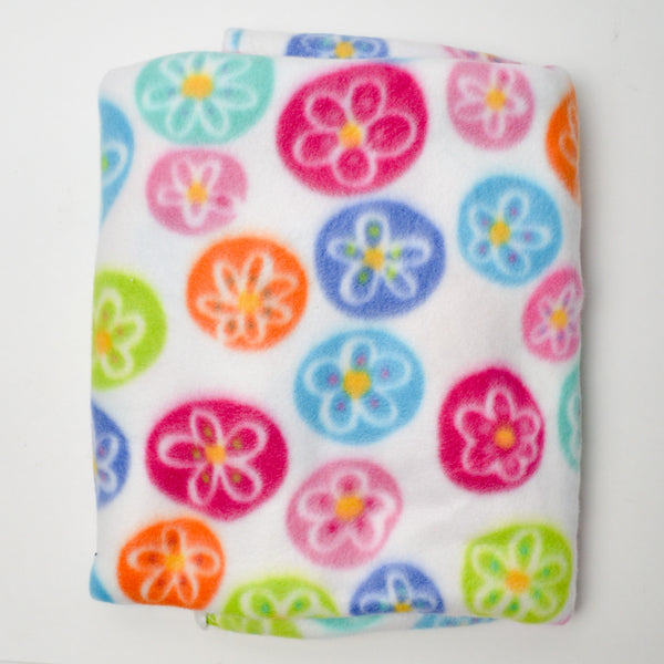 Colorful Floral Thick Fleece Fabric - 28" x 90"