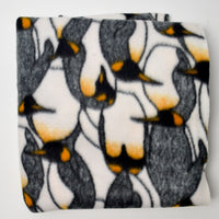 Penguin Fleece Fabric - 35" x 48" + Extra
