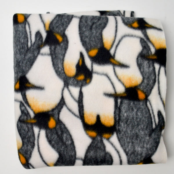 Penguin Fleece Fabric - 35" x 48" + Extra