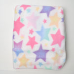 Colorful Pastel Stars Fleece Fabric - 44" x 54" + Extra