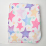 Colorful Pastel Stars Fleece Fabric - 44" x 54" + Extra