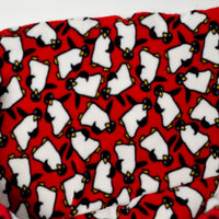 Red Penguin Thick Fleece Fabric - 70" x 124"