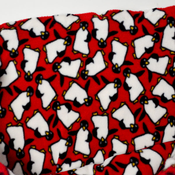 Red Penguin Thick Fleece Fabric - 70" x 124"