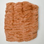 Warm Brown Swirl Faux Fur Fabric - 40" x 70"