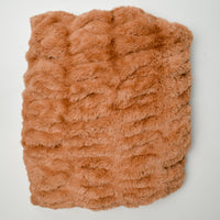 Warm Brown Swirl Faux Fur Fabric - 40" x 70"