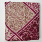 Magenta + Tan Fleece Fabric - 44" x 60"