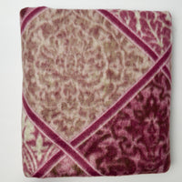 Magenta + Tan Fleece Fabric - 44" x 60"