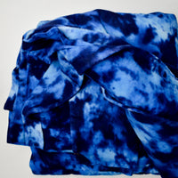 Blue + White Thick Fleece Fabric - 64" x 120"