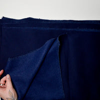 Dark Blue Fleece-Backed Knit Fabric - 64" x 112"