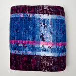 Magenta + Blue Thick Fleece Fabric - 64" x 74"