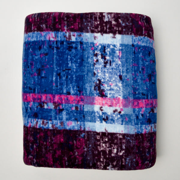 Magenta + Blue Thick Fleece Fabric - 64" x 74"