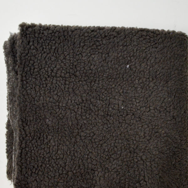 Dark Gray Faux Shearling Fabric - 21" x 66"
