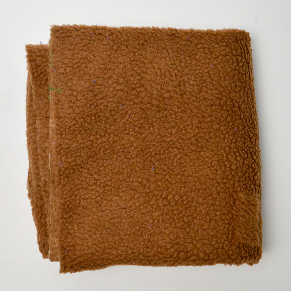 Brown Faux Shearling Fabric - 22" x 70"