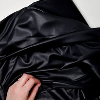 Black Stretch Knit Fabric with Shiny Surface - 60" x 352"