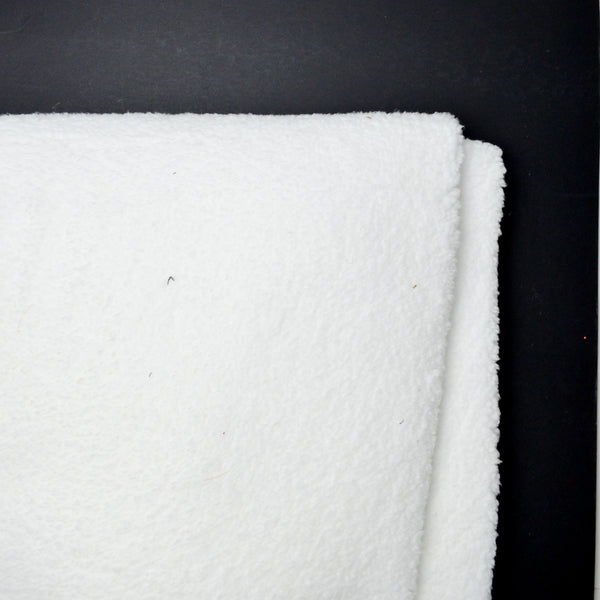 White Thick Faux Shearling Fabric - 60" x 74"