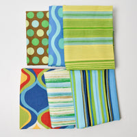 Green + Blue Canvas Woven Fabric Bundle