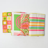 Pink + Green Canvas Woven Fabric Bundle