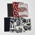 Black, White + Red Woven Fabric Bundle