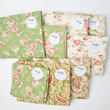 Off-White, Green + Red Quilting Cotton Bundle