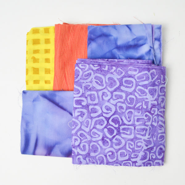 Purple, Yellow + Orange Quilting Cotton Bundle