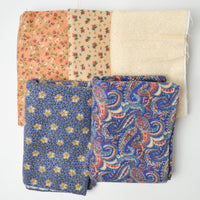 Blue + Tan Flannel Fabric Bundle