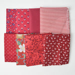 Dark Red Quilting Weight Woven Fabric Bundle