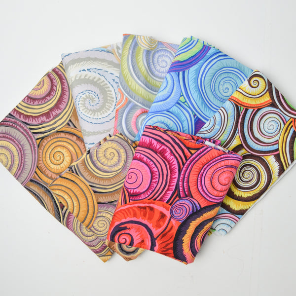 Colorful Seashell Print Quilting Cotton Bundle