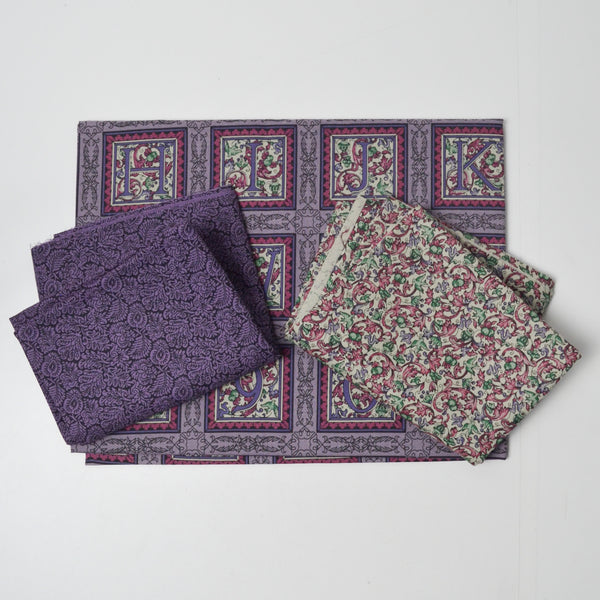 Keepsake Quilting Alphabet Fabric Medley Print Quilting Fabric Bundle