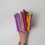 Rainbow Tiny Print Woven Fabric Bundle - 10" x 10" Pieces + Half-Square Triangles