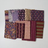 Dusty Purple Floral Print Quilting Weight Woven Fabric Bundle