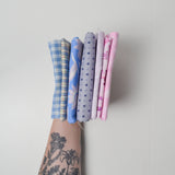 Pastel Pink + Blue Printed Mixed Weight Woven Fabric Bundle