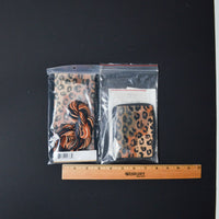 Stitch & Zip Leopard Print Needlepoint Coin Purse + Eyeglass Case Kits - Set of 2