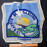 I'd Rather Be Sailing Painted Needlepoint Canvas - Partially Stitched