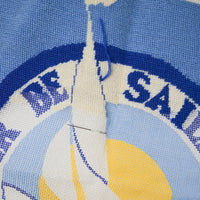 I'd Rather Be Sailing Painted Needlepoint Canvas - Partially Stitched