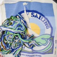 I'd Rather Be Sailing Painted Needlepoint Canvas - Partially Stitched